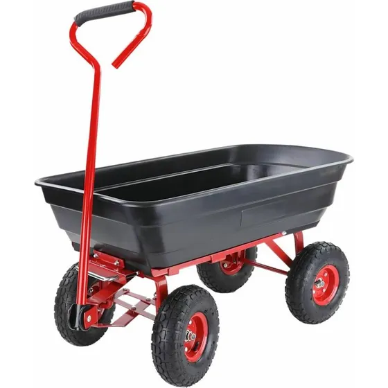 AWTOOLS Havetrillebør med tip - 4 hjul, 75 l