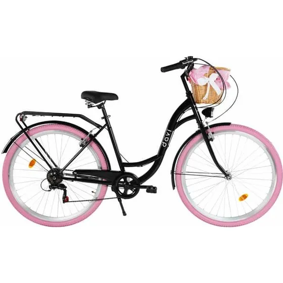 Davi Emma Damecykel, 7 gear, 28", Sort/Lyserød