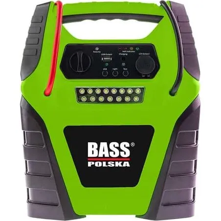 Bass Polska Multifunktionel Jumpstarter med Kompressor og LED