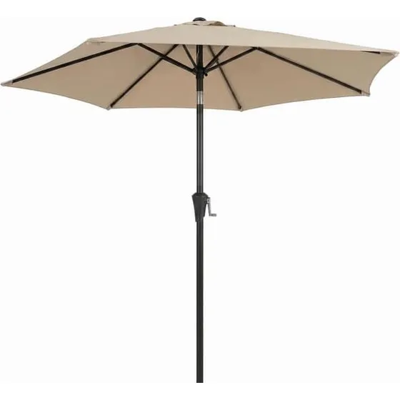 Haveparasol 228 cm Khaki - UV-beskyttelse & Vandafvisende