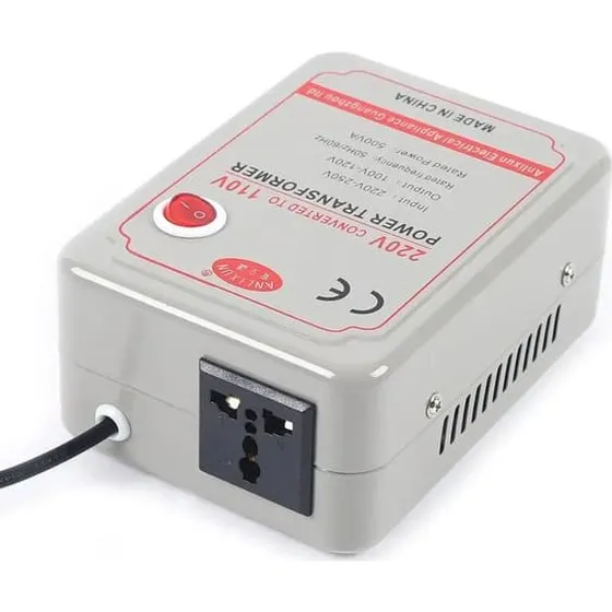 Spændingstransformer 2000VA: 220-250V til 110-120V, Grå