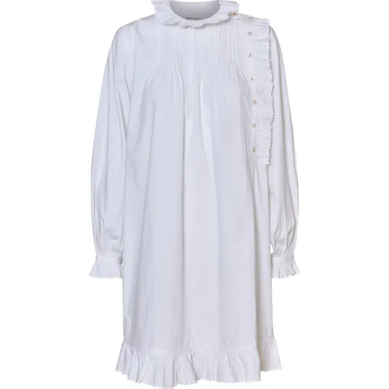 Iris Dress – Optic White, 100% økologisk bomuld