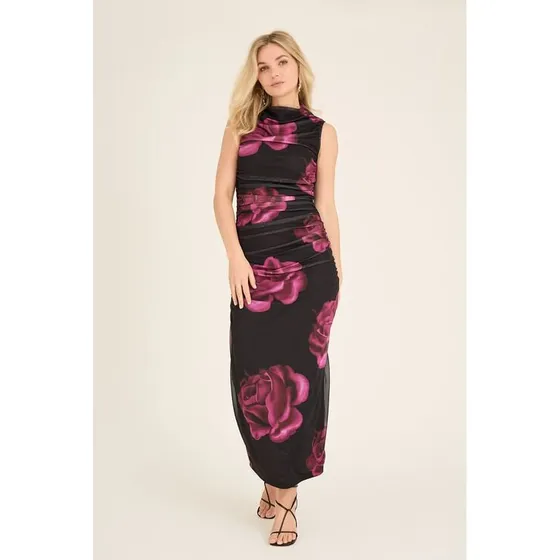 A-View Ophelia Dress AV7017 163 Black/Pink