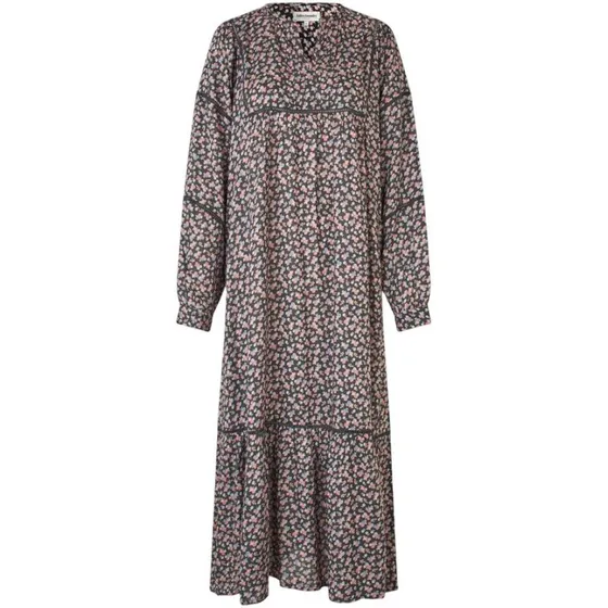 Lollys Laundry Latour LL Maxi-kjole – Washed Black