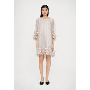 Ida Sjöstedt River Dress - cocktailkjole, pale mushroom/silver