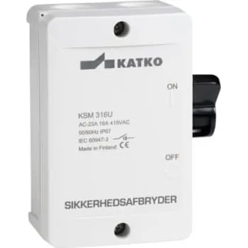 Katko KSM 425M1-2XM20P Sikkerhedsafbryder 25A 4P, sidebetjent