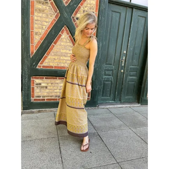 Nuda Maxi kjole – Mustard