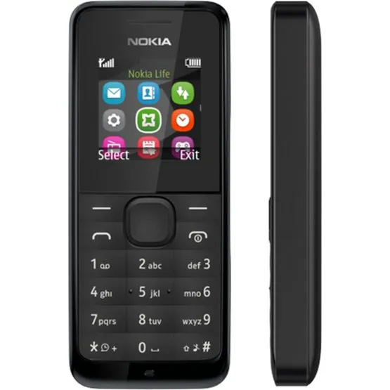 Nokia 105 Sort Feature Telefon med 1,4" Skærm