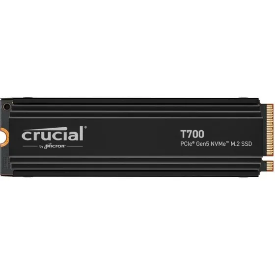 Crucial T700 1TB NVMe M.2 PCIe 5.0 SSD med heatsink