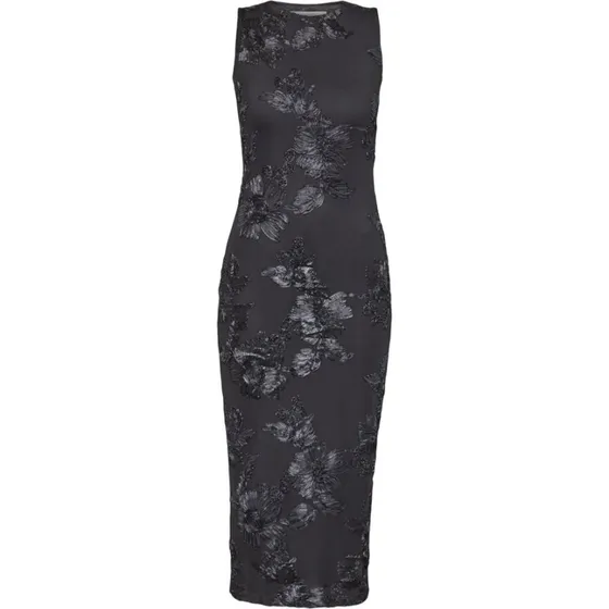 Sisters-Point SIS-DR kjole, sort/blomster, ankellang