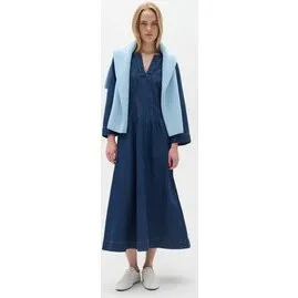 InWear MABLE denimkjole - dark blue denim, midi, 3/4-ærme