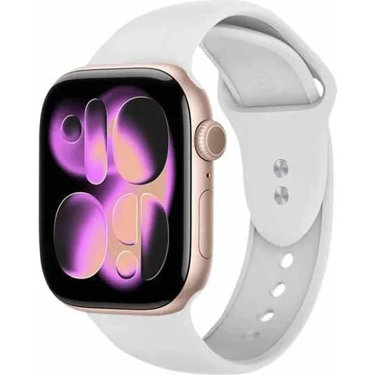 Crong Liquid Urrem til Apple Watch 38/40/41/42mm - Hvid