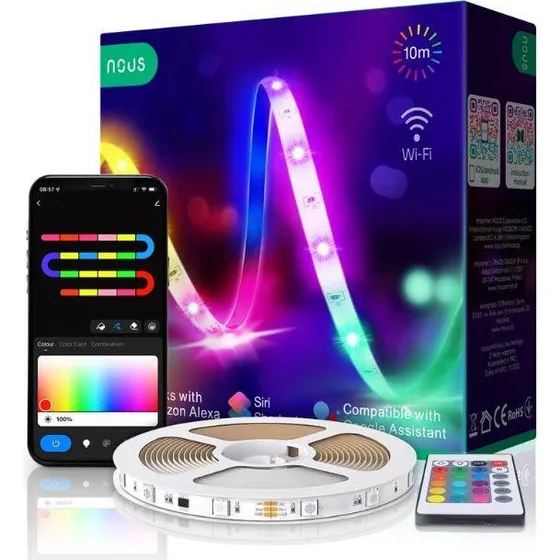 Nous F2 Smart LED Strip - WiFi, RGB, 10m