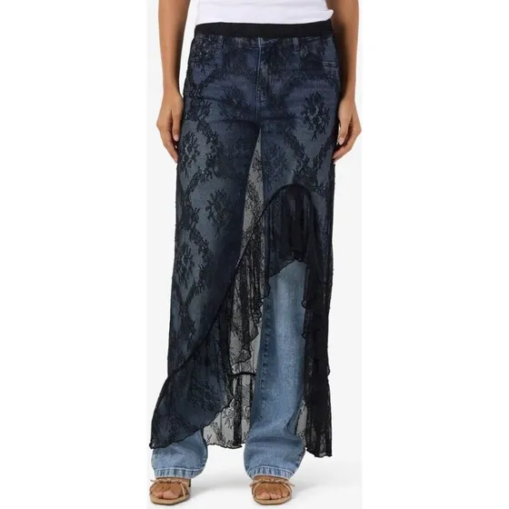 Noisy May Nmlucia NW lang blonde maxinederdel – sort