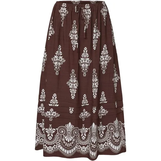 Love & Divine Love1369 - Lang brun paisley nederdel