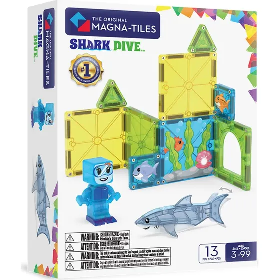 Magna-Tiles Shark Dive - Magnetisk byggesæt med 13 dele