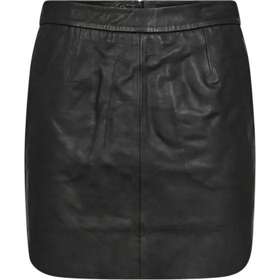 IVY Copenhagen Kylie Leather Mini Skirt, sort