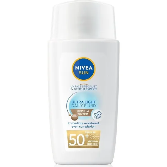NIVEA SOL Ultra Let Toning Lotion SPF 50+ Farve Medium, 40 ml