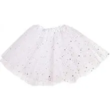 MaMaMeMo Tylskørt med stjerner, hvid (1–5 år)