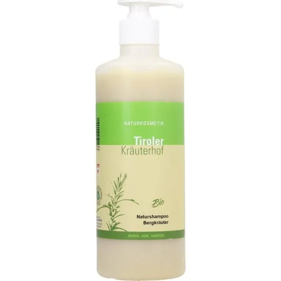 Tiroler Kräuterhof Økologisk Shampoo med Bjergurter, 500 ml