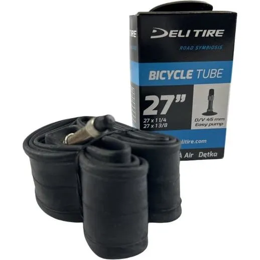 DELI Cykelslange 27 x 1-1/4 (27x1-3/8) DV 45mm Butyl