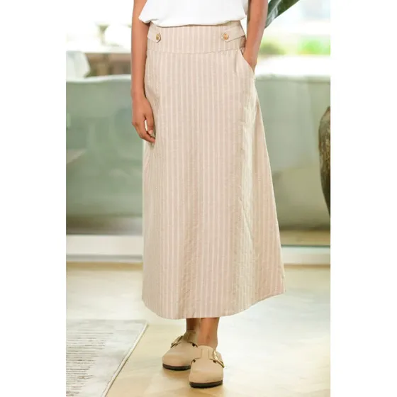 Prepair Alma Skirt midi-nederdel, Light Sand
