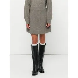 PCMALOU Kort A-snit nederdel, høj talje - Morel