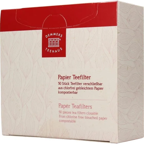 Demmers Teehaus Genanvendelige Papirtefiltre - 50 stk.