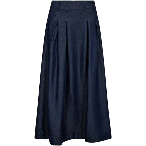 Co'couture Anya Denim Pleat Nederdel - Dark Denim