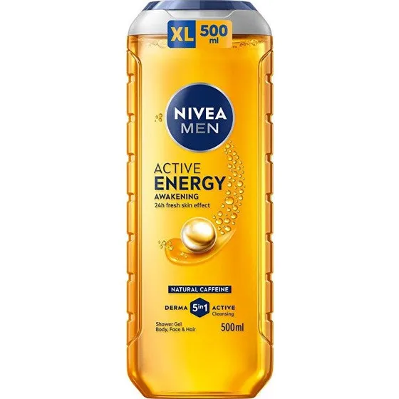 Nivea Active Energy Shower Gel til mænd - 500 ml