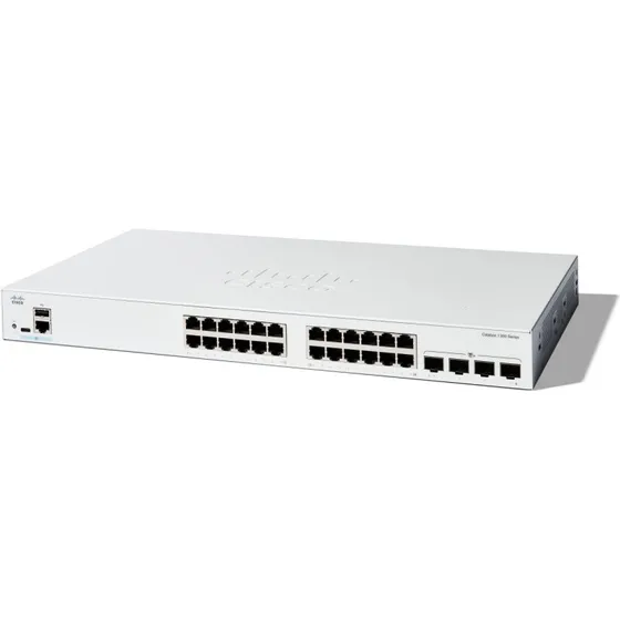 Cisco Catalyst 1300-24T-4X Administreret L2/L3 Switch (Hvid)