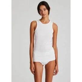 Gai+Lisva Alberte Ribtop 1x1 Øko Bomuld - Hvid
