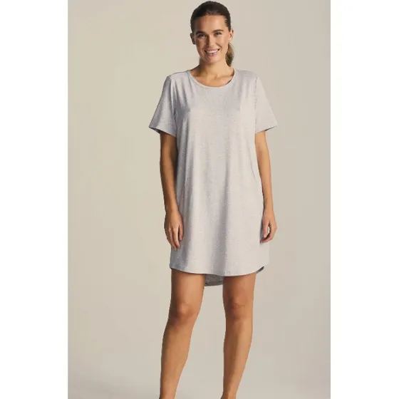 JBS of Denmark Big Shirt Bambus - Lys Grå Melange