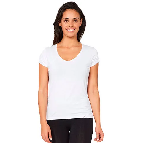 Sowco Dame T-shirt V-hals Hvid S