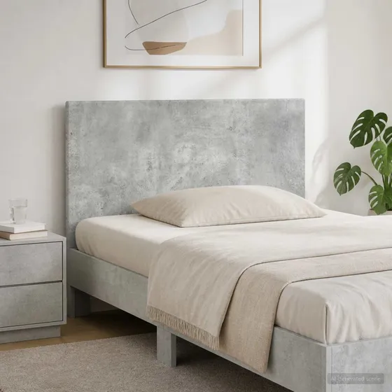 vidaXL BREDA Væghængt hovedgærde, Betongrå, 100 x 50 cm