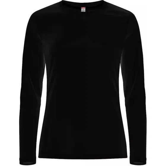 Clique Basic Active langærmet dame T-shirt - Sort