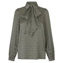 Dea Kudibal Takao silkebluse med aftagelig sløjfe