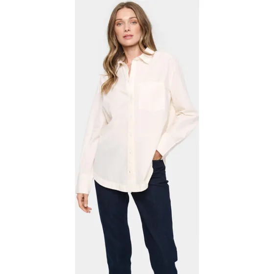 Saint Tropez FINDRESZ skjortebluse – pearled ivory