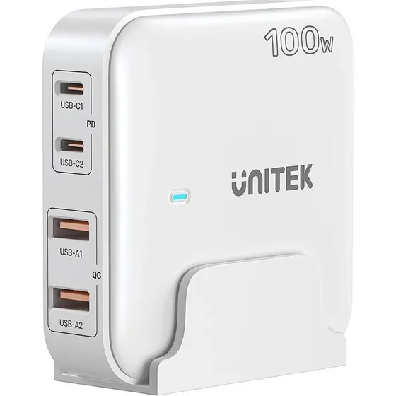 UNITEK P1229AWH01-EU 70W GaN Oplader med 2x USB-C