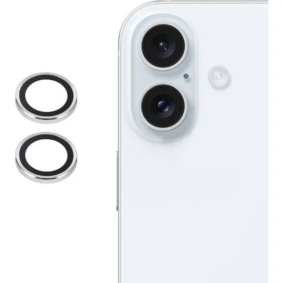 Hærdet glas kameraprotector til iPhone 17 - Sølv