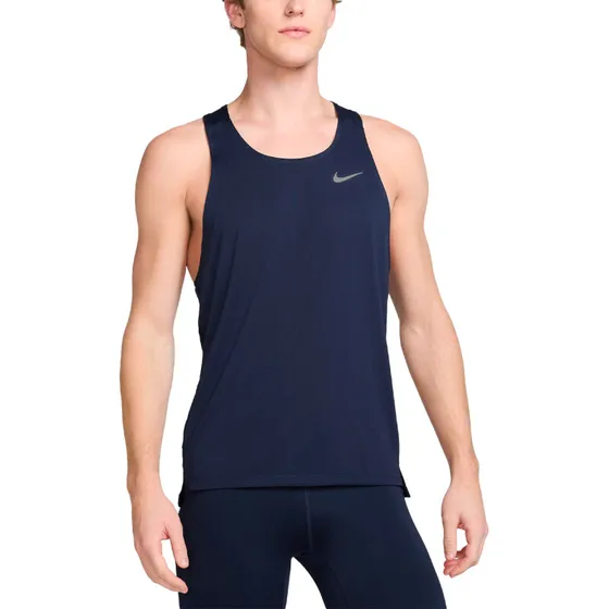 Nike Dri-FIT Running Singlet Herre - Black/Reflective Silver