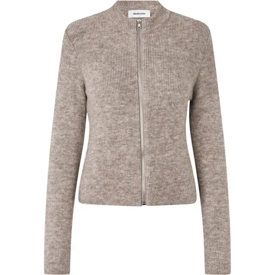 Modström TreeMD Cardigan - ribstrik med lynlås