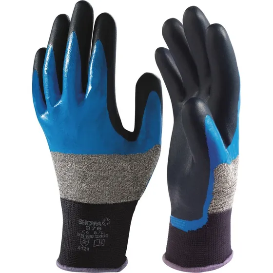 Showa 376 Nitrile Grip 3/4 Arbejdshandsker (Størrelse 8)