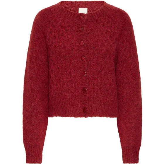 Ichi Belablue Cardigan - Blød ribstrik