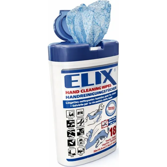 ELIX Hand Cleaning Wipes - 18 stk. renseservietter til værksted