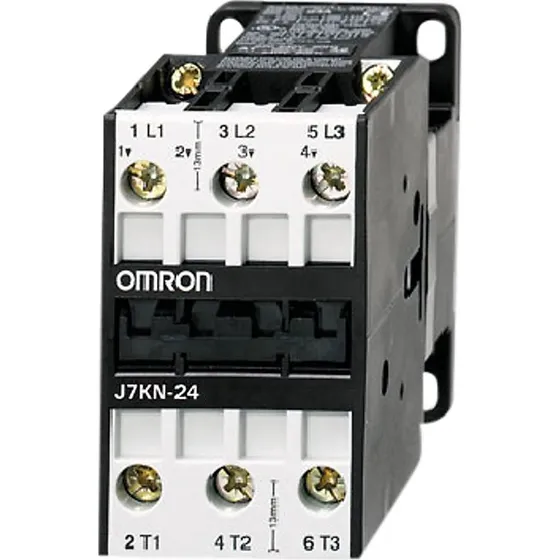 Omron J7KN-10D-01 24 Kontaktor, 10A, 4kW, 24 VAC, 3-polet