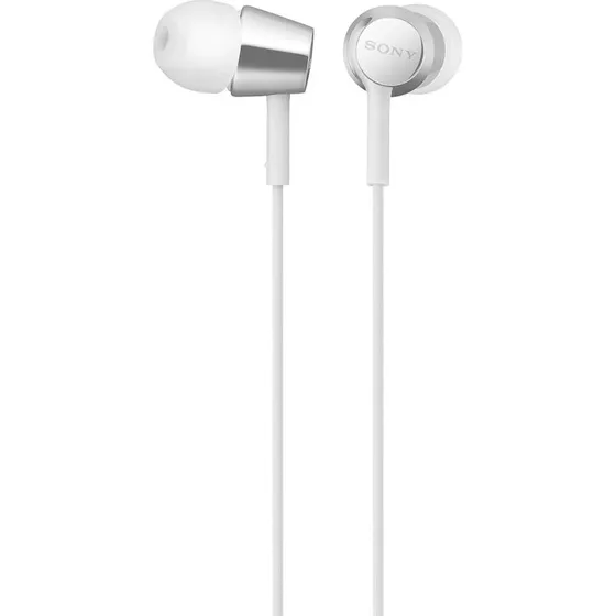 Sony MDR-EX155AP in-ear hovedtelefoner med mikrofon - Hvid