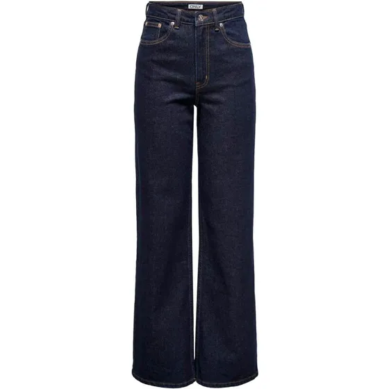 Only ONLJUICY Høj talje Wide Leg Jeans - Dark Blue
