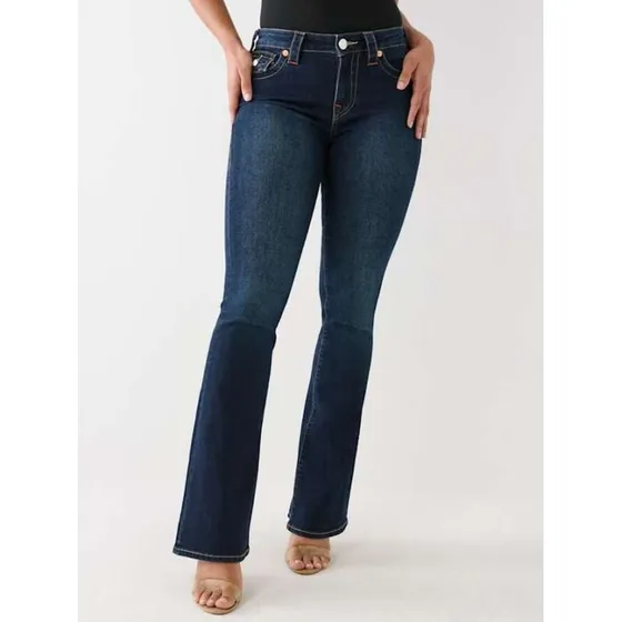 True Religion Becca Mid Rise Bootcut Flap, Muddy Waters