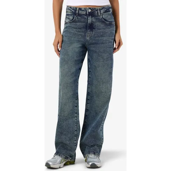 Noisy May Josie Baggy Mom Jeans - Medium Blue Denim